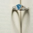 thumbnail image 2 of Ringmasters Classic Mini Blue Shield Sterling Silver Choose the Right CTR Ring Size 5.5, 2 of 5