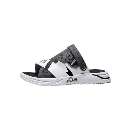 

Crocowalk Men s Lightweight Non-Slip Flats Flat Sandals Open Toe Pool Fashion Leather Upper Summer Slippers