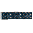 thumbnail image 3 of Ambesonne Vintage Fabric by the Yard Upholstery, Dots Leaves Flowers Plot, 5 Yards, Marigold Coral Night Blue, 3 of 5