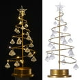 thumbnail image 3 of Christmas Decor Spiral Christmas Tree Light Room Wrought Iron Spiral Crystal String Light, 3 of 9