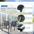 thumbnail image 5 of Walsunny 4 Pieces Outdoor Furniture Set All Weather Patio Textilene Steel Conversation Set, Patio Furniture Set Bistro Set with Loveseat ea Table for Lawn and Balcony, Black, 5 of 9