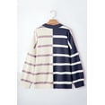 thumbnail image 5 of Ushdele Boho Chic: Trendy Blue Stripe Oversized Sweater – Must-Have!, 5 of 8