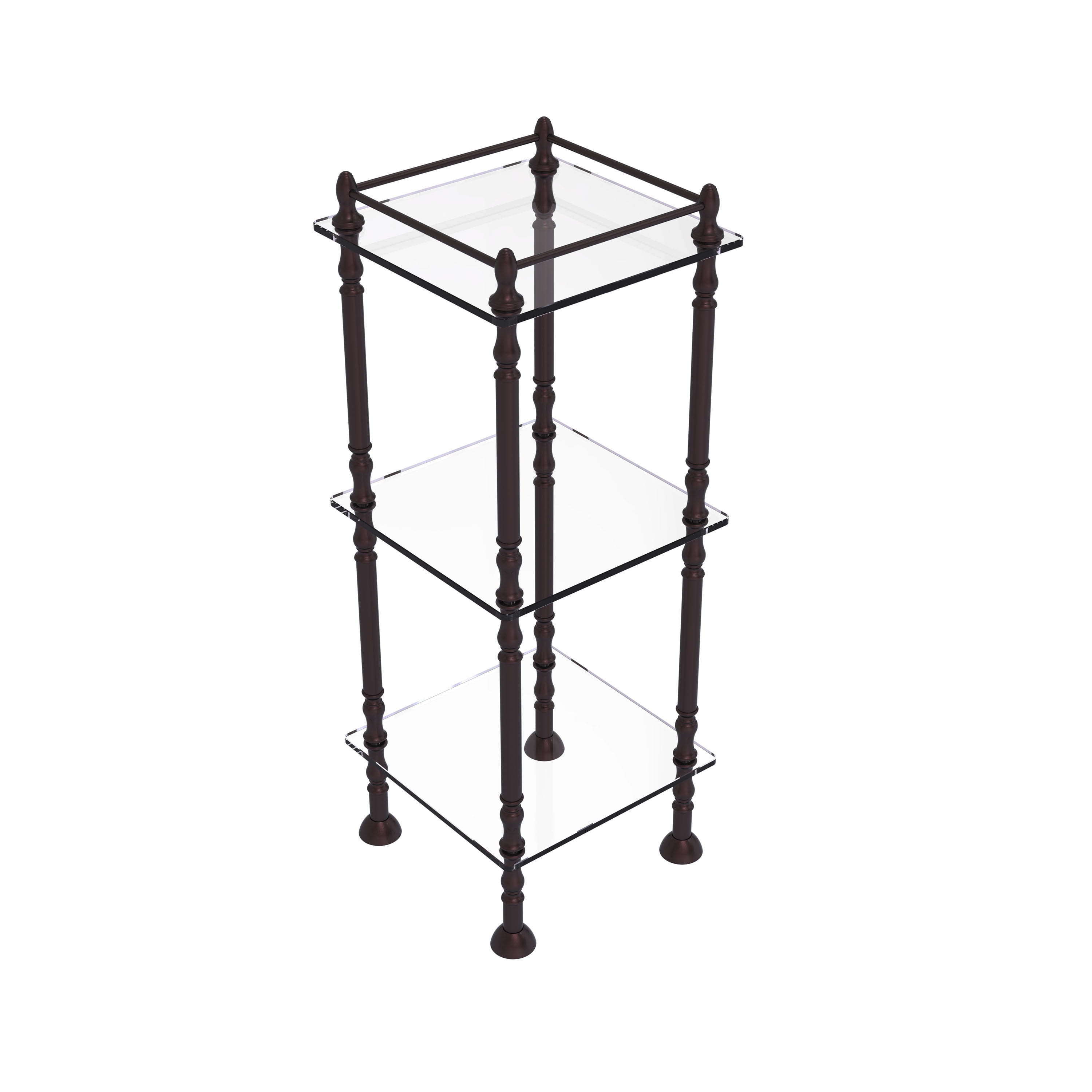 Three Tier Etagere with 14 Inch x 14 Inch Shelves