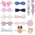 thumbnail image 3 of 10 Pcs Baby Girl headband by Dodo Babies + 2 Pacifier Clips + Pacifier Case Baby Girl Bows for Girls Shower/Registry Gift, 3 of 4