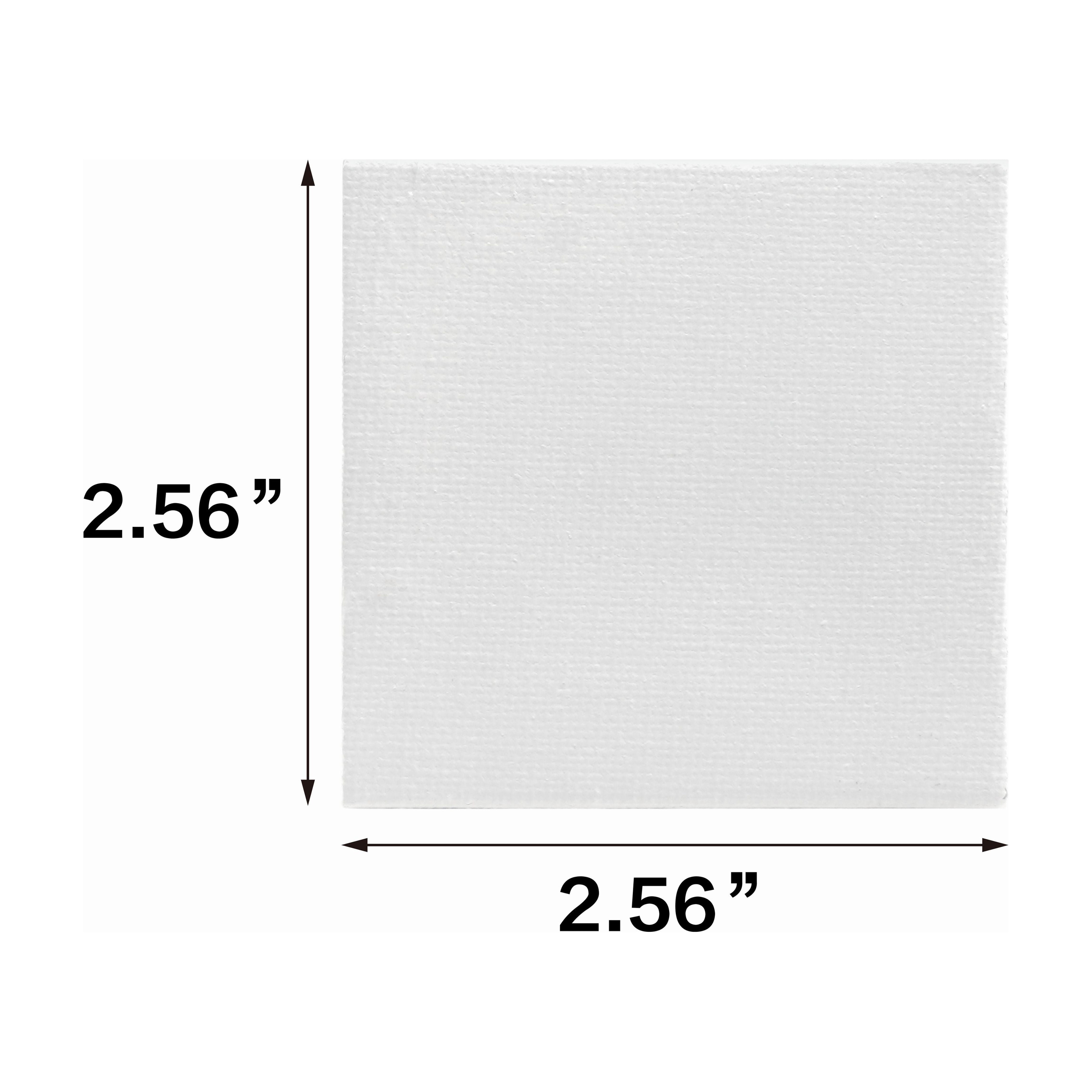 (2 pack) Mini Studio Magnetic Canvas, 100% Cotton Acid Free White Canvas, 2.56"X2.56", 1 Piece, Academic Canvas, Great Chioce for Beginners and Hobbyists of All Skill Levels.