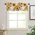 thumbnail image 4 of Sunflower Curtain Valance Window Treatment Sunflower Yellow Flowers Retro Newspaper Back Decorative Rod Pocket Short Window Valance for Kitchen Windows Living Room Bathroom 54 x 18 Inch,1 Panel, 4 of 5