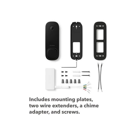 ecobee - Smart Video Doorbell - Wired with Advanced Person and Package Detection - Black