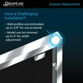 thumbnail image 3 of DreamLine Encore 32 in. D x 48 in. W x 78 3/4 in. H Bypass Shower Door in Chrome and Center Drain Biscuit Base Kit, 3 of 18