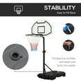 thumbnail image 5 of Barara King Basketball Hoop Stand with 30" Backboard and Height Adjustable for Indoor, Outdoor, Kids, Youth Adults, Black, 5 of 7