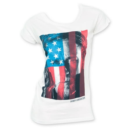 Sons Of Anarchy Women's Cut Back American Flag Jax Tee Shirt