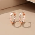 thumbnail image 3 of Rose Gold Earrings Small Hoop Earrings For Women 18k Rose Gold Plated 925 Sterling Silver Mini Huggie Earring 12mm, 3 of 6