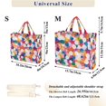 thumbnail image 2 of FORMRS Womens Corduroy Tote Bag Crossbody Shoulder Handbag with Pocket, White Colorful Circles, 2 of 7
