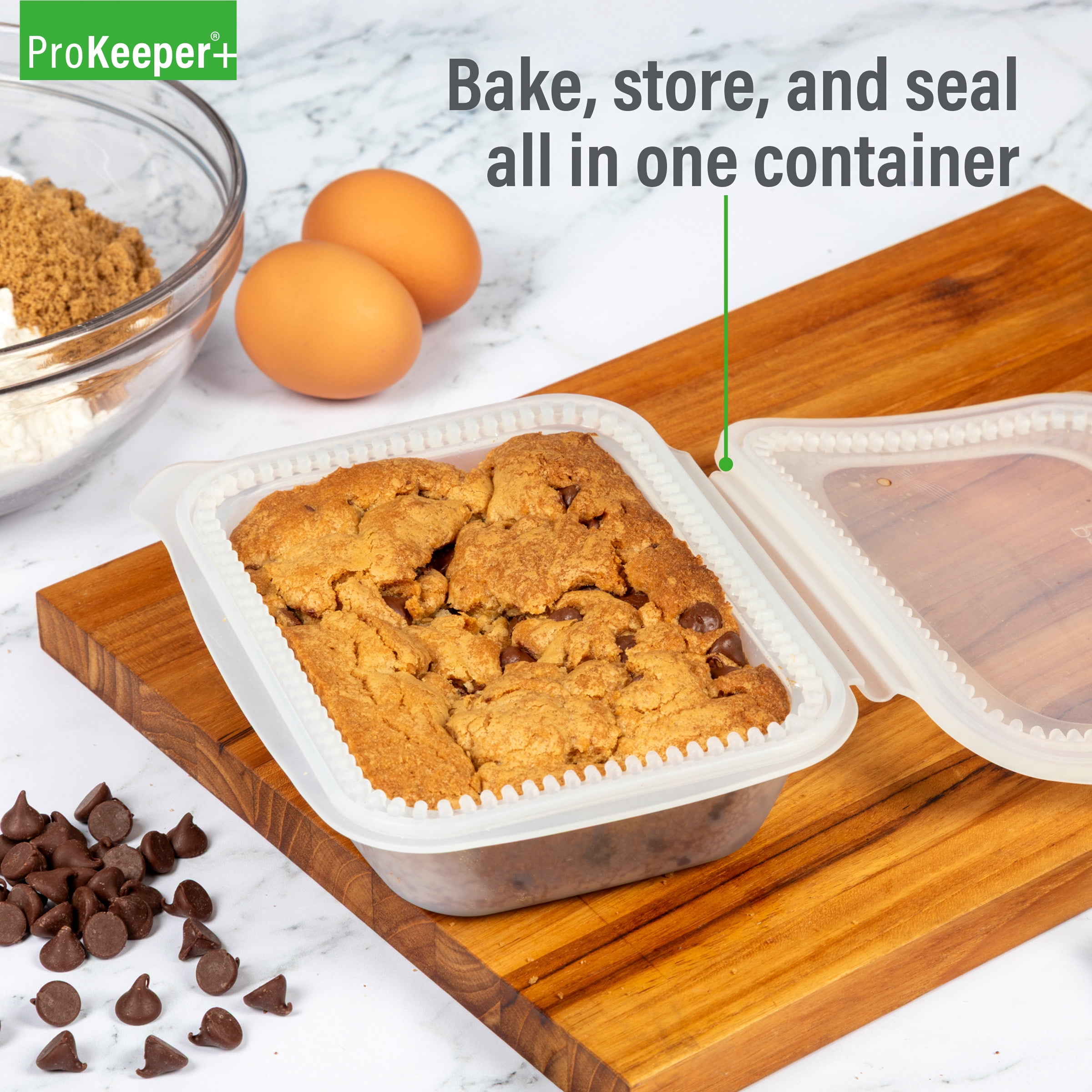 (6 pack) Prokeeper+ 2 Cup Silicone Softbox, Ideal Use for Workday Meals and Travel