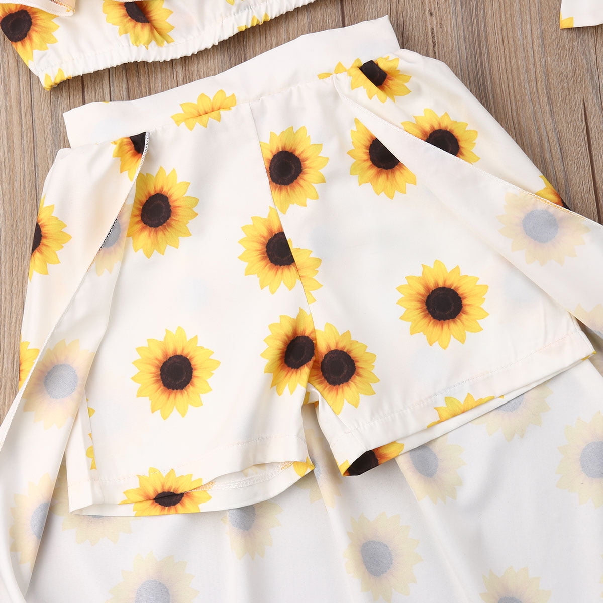 YOUNGER TREE Toddler Baby Girl Dress Sunflower Outfits Off The Shoulder Ruffle Boho Beach Skirts Sundress Summer Cloth 6M-3T