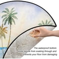 thumbnail image 3 of Coolnut Watercolor Beach Boat Christmas Tree Mats Waterproof Tree Skirt, Colorful Seascape Xmas Tree Stand Tray Mat Floor Protector Pad for Holiday Party Decoration, 28.3", 3 of 6