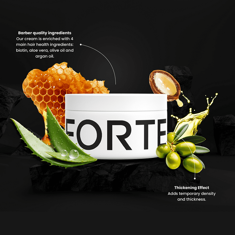 Forte Series Hair Styling Cream for Men, Medium Hold, Natural