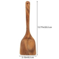 Homoyoyo Walnut Wood Spatula Kitchen Utensil Wood Mixing Batter Restaurant Use 1Pack