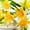 Yellow, variant on TETOU 4Pcs Pink Lily Artificial Flowers No Fade Plastic Plants for Garden Bedroom Indoor Outdoor Decorations