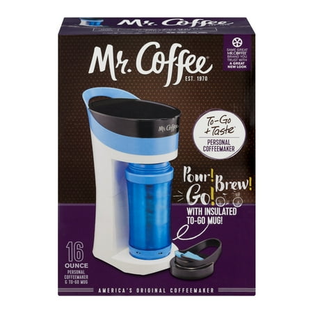Mr. Coffee Personal Coffeemaker & To Go Mug Blue - 16 OZ, 1.0 CT