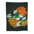 thumbnail image 1 of Retro Bohemian Plant Leave Throw Blanket, Super Soft Anti-Pilling Flannel Bed Blankets, 60"x50", 1 of 8