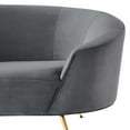 thumbnail image 5 of Sofa, Grey Gray, Velvet, Modern Contemporary, Mid Century Living Hotel Lounge Cafe Lobby, 5 of 8