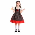 thumbnail image 4 of Edvintorg Dresses for Girls Halloween Costumes Floral Print Square Neck Puff Sleeve A Line Party Dress Kids Clothes Girls Size 4-16, 4 of 7