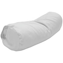 Cotton Fabric 5x14" Neck Roll Pillowcase - Soft Washable Sateen Weave Pillow Cover - Made in USA, White