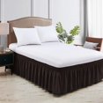 thumbnail image 2 of HNB Store Wrap Around Bed Skirt 10" inch Drop Easy Care Microfiber Made Bedskirts (Queen-Chocolate), 2 of 6