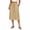 Khaki Casual Pants, variant on Miluxas Women's Plus Size Wide Leg Capri Pants High Waist Drawstring Business Casual Loose Cropped Culottes with Pockets Lightweight Breathable White