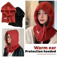 Universal Cold Weather Warm Earmuff Hood 3-in-1 Winter Hat Ear Warmer Neck Scarf Soft ...