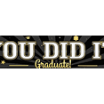 thumbnail image 3 of Gold Stars Graduation Banner Decorative YOU DID IT Black Background for Graduation Party Celebratory Event Indoor Decoration, 3 of 7
