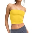 thumbnail image 2 of Kagetolytai Womens Tops Womens Tube Tops Strapless Crop Tops Basic Backless Sleeveless Bandeau Cute Summer Outfits Sexy Solid Tops Top, 2 of 7
