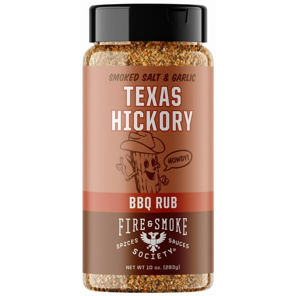 Fire & Smoke Society Texas Hickory BBQ Seasoning Blend for Grilling, 10 oz Mixed Spices & Seasonings