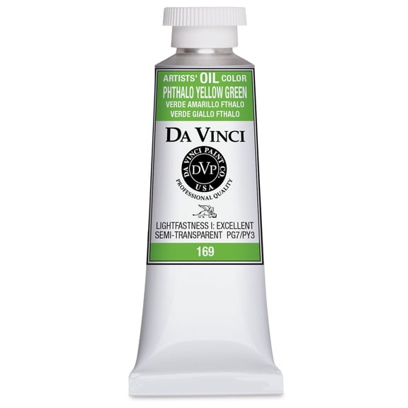 Da Vinci Artists' Oil Color - Phthalo Yellow Green, 37 ml Tube