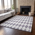 thumbnail image 6 of Addison Rugs Mayfield Washable Transitional Diamonds Purple Rectangle Rug, 2'6" x 3'10", 6 of 6