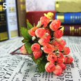 thumbnail image 3 of Mdesiwst 1Pc 15 Heads Artificial Rose Silk Flower Camellia Peony Bouquet Party Room Decor, 3 of 6