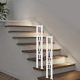 thumbnail image 2 of ToppiJoy 2Pcs U-Shaped Stair Handrail, Wrought Iron Hand Rails for Outdoor & Indoor Steps, Non-Slip Safety Support Poles for Porch Deck Loft(White, Rectangle+Square), 2 of 11