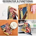 thumbnail image 3 of Vintage American Flag Eagle Tea Towels Set of 1 Retro 4th of July Kitchen Dish Cloth with Hanging Loop, 18"x28"Lint-Free Absorbent Towel for Kitchen Drying Wiping and Cleaning, 3 of 6