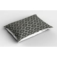 thumbnail image 2 of Ambesonne Aztec Pillow Sham 2 Pack, Tribal Minimalist Graphic, 36"x20", Ivory Black, 2 of 3