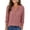 Dark Pink, variant on SPROUTOP Blouses for Women Waffle Knit Long Sleeve Shirts Casual Button Up Henley V Neck Tunic Tops Basic Tees