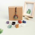 thumbnail image 2 of Juego de 7 piedras energéticas pulidas de cristal natural para yoga, chakras y reiki., 2 of 5