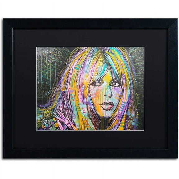 Trademark Fine Art "Bardot1" Canvas Art by Dean Russo, Black Matte, Black Frame