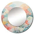 thumbnail image 2 of Designart "The Expressive Barrier Of The Coral Reef" Coral Rund Mirror For Wall Decor - Large Coral Round Print Mirror - Round Coastal Mirror - Wall Mounted Round Large Mirror - 36" x 36", 2 of 6