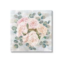 Rustic Country Roses Arrangement Botanical & Floral Graphic Art Gallery Wrapped Canvas Print Wall Art