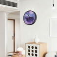 thumbnail image 6 of Voice Activated Clock with Glow Light 12 Inch Large Silent Wall Clock Battery Operated for Home Decor The Purple Water, 6 of 8