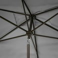thumbnail image 3 of SAFAVIEH Venice 6.5' X 10' Market Crank Patio Umbrella, Grey, 3 of 6