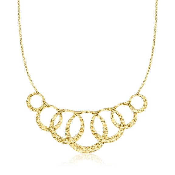 Ross-Simons Italian 18kt Gold Over Sterling Graduated Multi-Circle Necklace, Women's, Adult