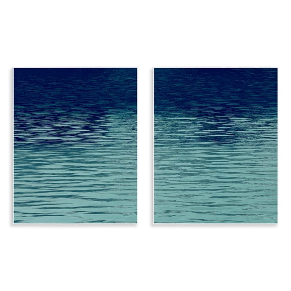 Stupell Industries Soothing Water Ripples Plants & Flowers Painting Unframed Art Print Wall Art, 11 x 14, Set of 2