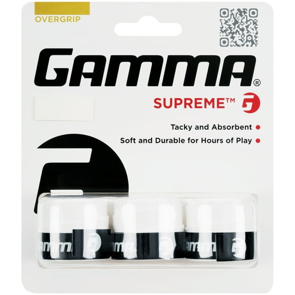 GAMMA Supreme Overgrip in White (3 Pk)