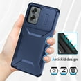 thumbnail image 6 of for Moto G Stylus 5G (2025) Case with Built-in Camera Lens Slide Cover, Heavy-Duty Shockproof Rugged Case Heavy Duty Bumper Shockproof Phone Cover for Moto G Stylus 5G (2025),Blue, 6 of 7